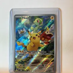 Pokemon Paldea Evolved PIKACHU 027 ETB Adventuring Together Promo Card Mint - Image 2