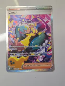 Pokemon Trainer Supporter Canari Full Art Holo Card 291/217 English - Image 1