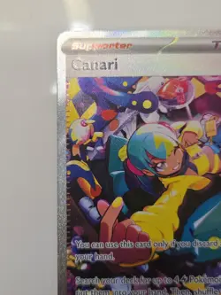 Pokemon Trainer Supporter Canari Full Art Holo Card 291/217 English - Image 3