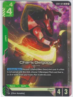 Gundam Card Game Char's Gelgoog Newtype Rising GD01-023 LR - Image 1