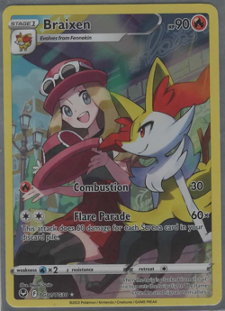 Braixen TG01/TG30 - Pokemon TCG Silver Tempest Trainer Gallery Holo Card NM - Image 1