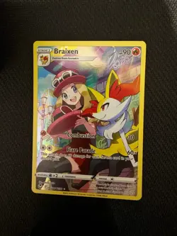 Braixen TG01/TG30 Holo Silver Tempest Trainer Gallery Pokemon Card C - Image 1