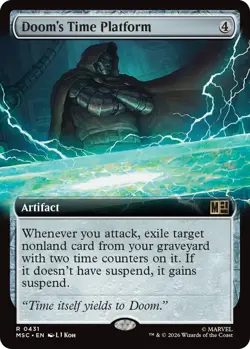 Mint/Near-Mint, English - 1 x MTG Doom's Time Platform - Extended Art Commander: - Image 1