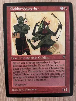 Goblin Anwerber (Visions 1996) Magic Karte MtG EX Goblin Recruiter Goblins - Image 1