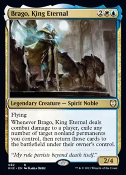 Brago, King Eternal - Near Mint MTG Commander 2021 Kaldheim - Image 1