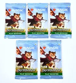 5 Packs Magic the Gathering Play Booster Pack Lot MTG Bloomburrow - Image 1