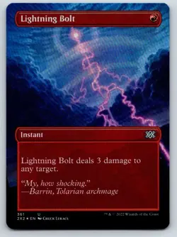 Lightning Bolt (Borderless) 361 Double Masters 2022 Magic: The Gathering Foil LP - Image 1