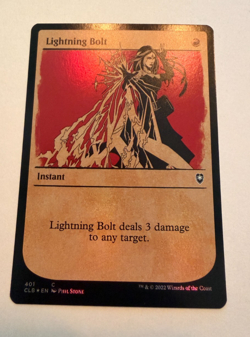 Lightning Bolt (Showcase) #401 (Foil) (NM) Baldur's Gate CLB Magic MTG - Image 1