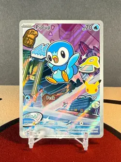 Pokemon Piplup 042 - First Partners Promo - Full Art Holo - Mint PACK FRESH - Image 1