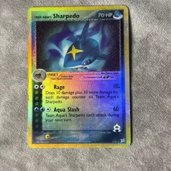 The Pokemon Company Team Aqua's Sharpedo 5/95 Team Magma vs Aqua Rev Holo 70HP - Image 1