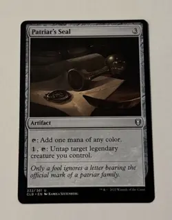 MTG Patriar's Seal - Commander Legends Battle for Baldur's Gate NM - Image 1