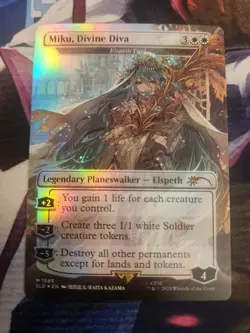 MTG Secret Lair - Hatsune Miku - Elspeth Tirel - English, FOIL NM - Image 1