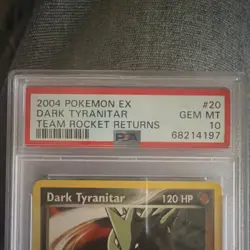 Pokemon 2004 Dark Tyranitar EX Team Rocket Returns 20/109 Rare PSA 10 - Image 3