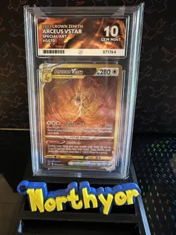 Arceus VSTAR GG70/GG70 Crown Zenith Pokemon TCG - ACE 10 Perfect Subgrades - Image 1