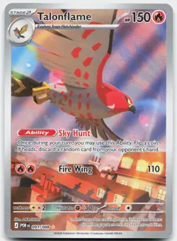 Talonflame 091/088 Holo Illustration Rare Perfect Order Pokemon Near Mint - Image 1
