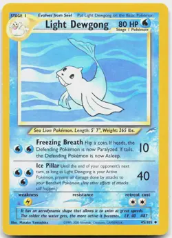 Light Dewgong 45/105 Uncommon Neo Destiny Pokemon Lightly Played - Image 1