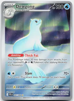 Dewgong 097/094 Illustration Rare Phantasmal Flames Pokemon Near Mint - Image 1