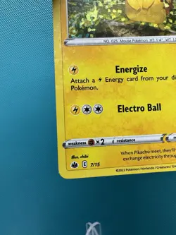 Pokemon TCG Pikachu 007/015 McDonald's 2022 Holo Promo Basic 60 HP Electro Ball - Image 4