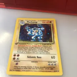 Pokemon Machamp Holo Rare 1ST EDITION Base Set 8/102 - Image 1