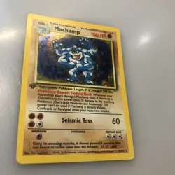 Pokemon Machamp Holo Rare 1ST EDITION Base Set 8/102 - Image 2