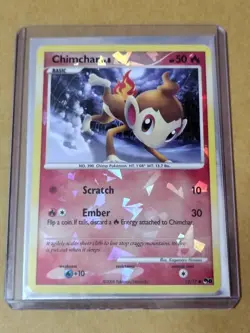 Chimchar 12/17 Cracked Ice Reverse Holo POP Series 8 Pokemon English MP - Image 1