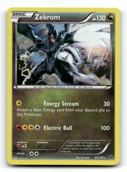 Zekrom 64/108 Holo Rare Roaring Skies Pokemon Holo LP - Image 1