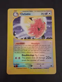 Pokemon TCG Clefable 7/165 Expedition Reverse Holo RARE!!! - Image 1