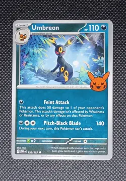 Umbreon 130/197 Uncommon Trick or Trade BOOster 2024 Pokemon Lightly Played - Image 1