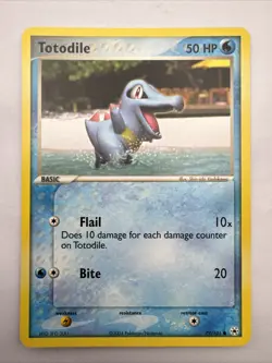 Pokemon TCG Totodile EX Hidden Legends 79/101 Regular Common Non Holo - LP/NM - Image 1