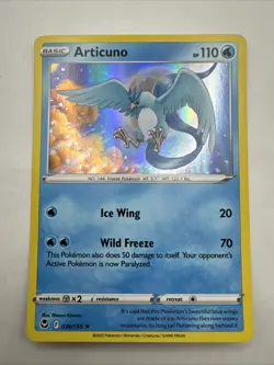 Pokemon TCG Articuno Silver Tempest 036/195 Holo Holo Rare - Image 1