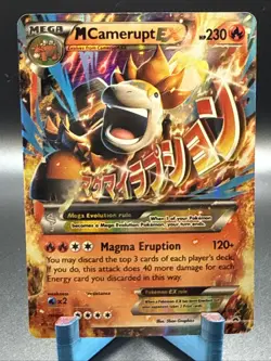 Pokemon M Camerupt EX XY198 Promo XY Mega Holo 230 HP Magma Eruption - Image 1