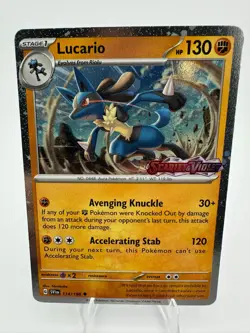 Pokemon TCG Lucario 114/198 STAMPED Premium Collection Promo SV Scarlet Violet - Image 1
