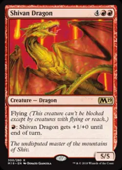 Shivan Dragon - Near Mint MTG Magic 2019 Core Set - Image 1