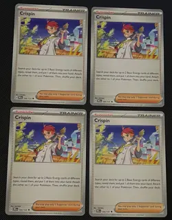 4x Crispin 105/131 Sv: Prismatic Evolutions Pokemon Playset x4 NM - Image 1