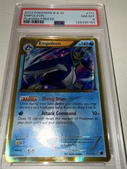 Pokemon Empoleon Plasma Freeze Holo Secret Rare #117 PSA 8 - Image 2