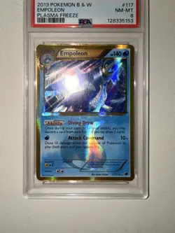 Pokemon Empoleon Plasma Freeze Holo Secret Rare #117 PSA 8 - Image 3