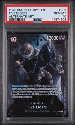 2025 One Piece Five Elders - #082- OP13 Alternate Art English PSA 10 - Image 1