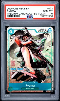 ONE PIECE RYUMA 072 2025 PREMIUM CARD COLLECTION VOLUME 3 PSA 10 - Image 1