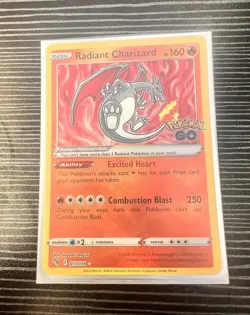 Radiant Charizard 011/078 Pokemon GO Holo Radiant Rare English 2022 - Image 1