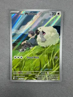 2025 POKEMON JOURNEY TOGETHER HOP'S WOOLOO 170/159 (IR) ILLUSTRATION RARE MINT - Image 2