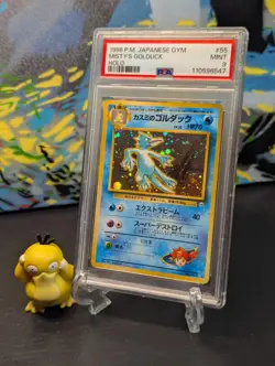 1998 POKEMON 🌊 JAPANESE GYM #55 MISTY'S GOLDUCK HOLO 👙 PSA 9 MINT ✨ - Image 1