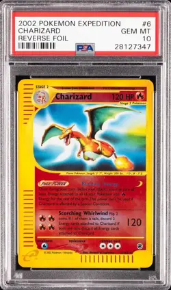 2002 Pokemon Expedition Charizard Reverse Foil #6 - PSA 10 - Image 1