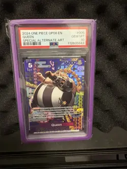 Queen One Piece TCG ST04-005 SP Parallel OP08 English NM Two Legends - PSA 10 - Image 1