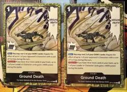 2x One Piece TCG Ground Death Rare (OP14-096) The Azure Sea's Seven English NM - Image 2