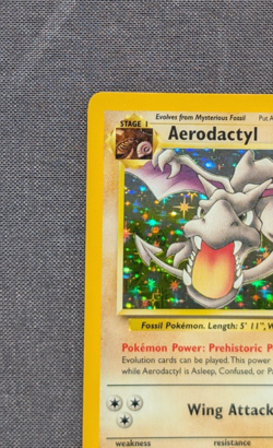 Pokemon Card - Aerodactyl #1/62 - Rare Holo - WOTC Fossil Set Vintage 1999 LP-NM - Image 2