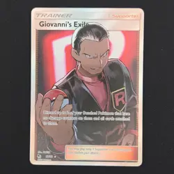 Pokemon TCG Card Giovanni's Exile 67/68 Hidden Fates Ultra Rare Full Art - NM - Image 1