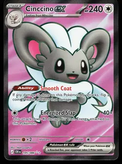 Cinccino ex 105/086 Ultra Rare Chaos Rising Pokemon Card - Image 1