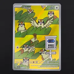 Pokemon TCG Card Pidgey 207/197 Obsidian Flames Illustration Rare Holo - NM - Image 1