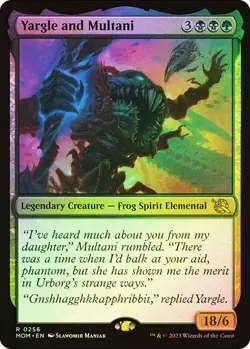 Magic The Gathering MTG YARGLE AND MULTANI FOIL March of the Machine NM - Image 1