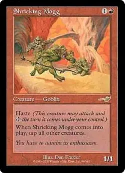 1x Shrieking Mogg Nemesis card MTG Magic the Gathering - Image 1